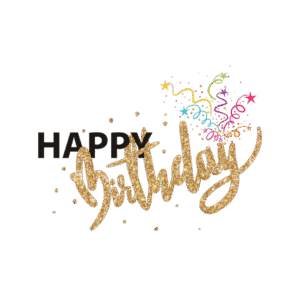 Birthday Text Transparent PNG Image