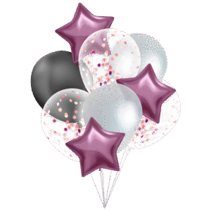 birthday party balloon, celebration, vibrant image, joy, excitement, invitations, cards, social media - Birthday Party Balloon Image