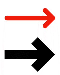 Red Right Arrow PNG with transparent background