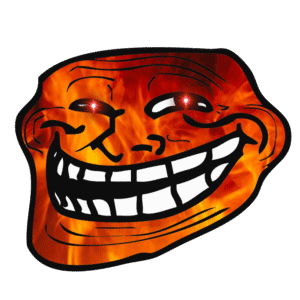 fire troll face image, 1500x1500 PNG image, troll face PNG, troll image download - Fire Troll Face Image - 1500x1500 PNG