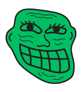 Green Troll Face Free, PNG image, free download, troll face - Green Troll Face PNG Image