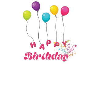 Happy Birthday Greeting Text PNG Image