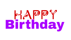 Happy Birthday Text PNG