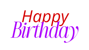 Happy Birthday Wishes Text PNG Image