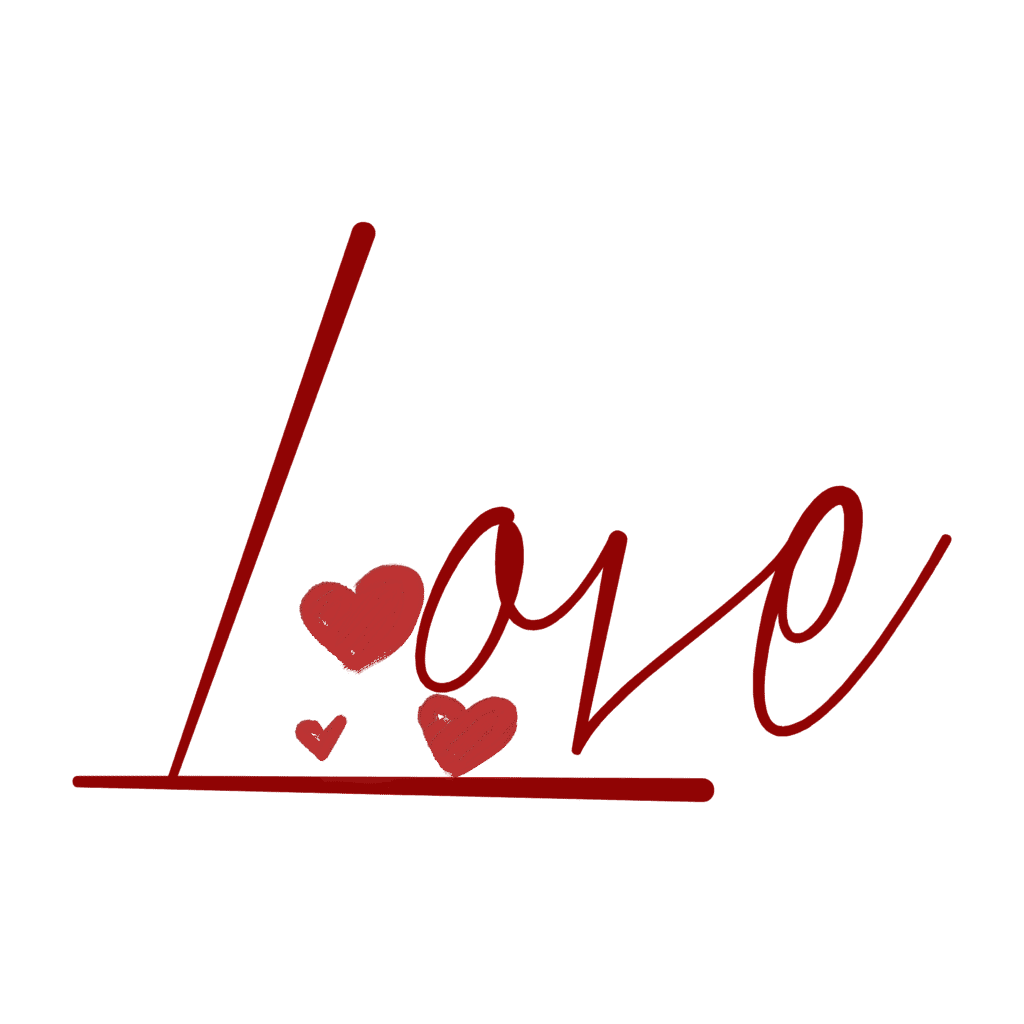 Download Love Heart Text PNG Images for Free