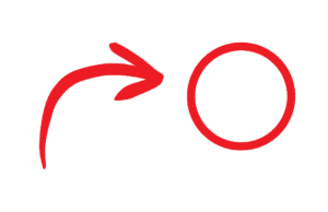 Curved arrow with circle PNG image transparent background