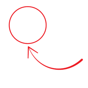 Red curved arrow pointing upward PNG clipart on transparent background