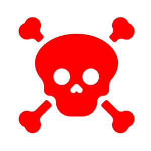 Red Skull Face PNG Image