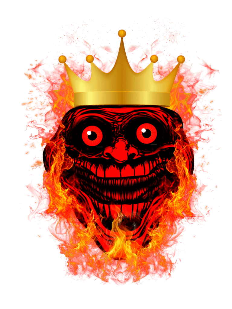 Troll Face Fire – Funny PNG Image for Meme Lovers