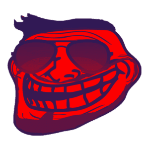 Troll Face Red, PNG image, memes, social media, funny image - Troll Face Red PNG image