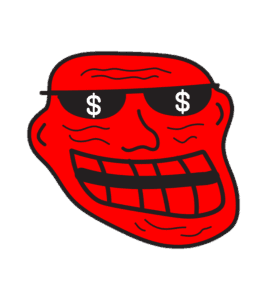 Troll Face Red, humor, PNG image, funny face, meme - Troll Face Red PNG Image