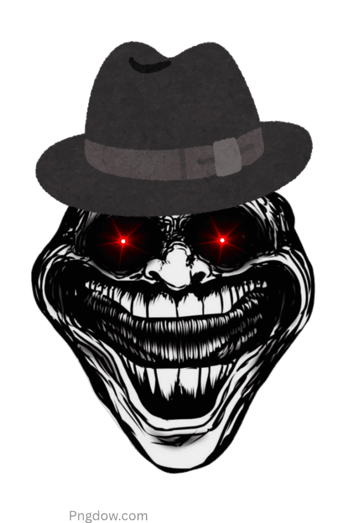 Evil Troll Face PNG with Hat and Laser Eyes – Meme Download Free 1 Evil Troll Face PNG with Hat and Laser Eyes – Meme Download Free