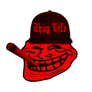 Troll Face Red, PNG image, popular meme, internet culture, funny face - Troll Face Red PNG image
